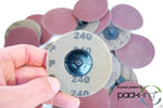 (25pc) Rogue River Tools 3" Quick-Change Sanding Discs (Type - R) (180 Grit)