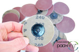 (25pc) Rogue River Tools 3" Quick-Change Sanding Discs (Type - R) (180 Grit)