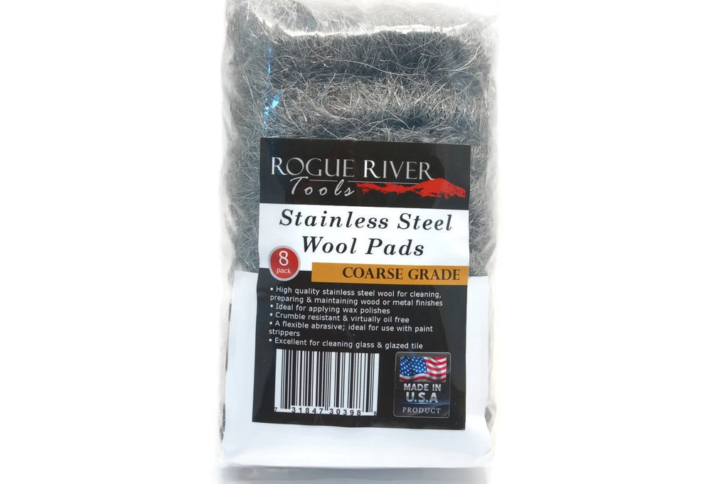 434 Stainless Steel Wool - 8 Pad Pack – Rogue River Tools